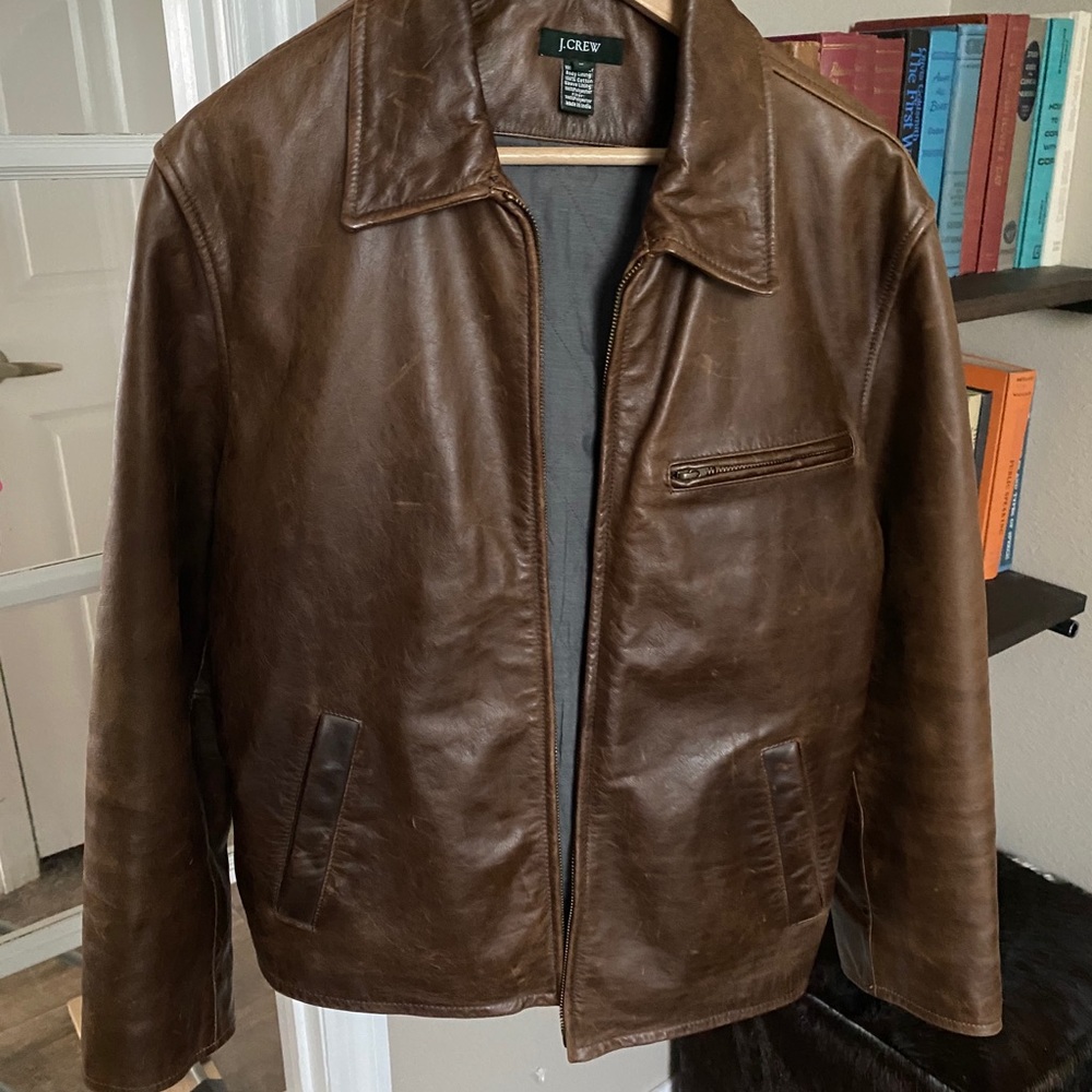 Vintage Jcrew classic leather jacket..